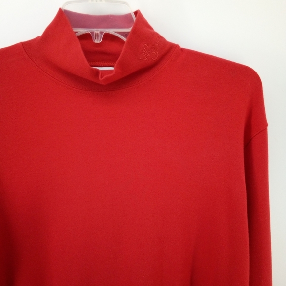 ⭐3/$30 Willi Smith Red Turtleneck 100% Cotton XXL - Picture 7 of 7